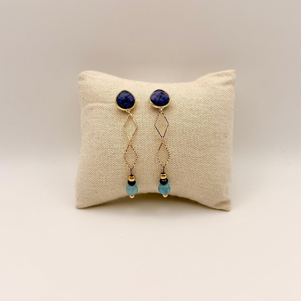 Pendientes Rombos Piedra