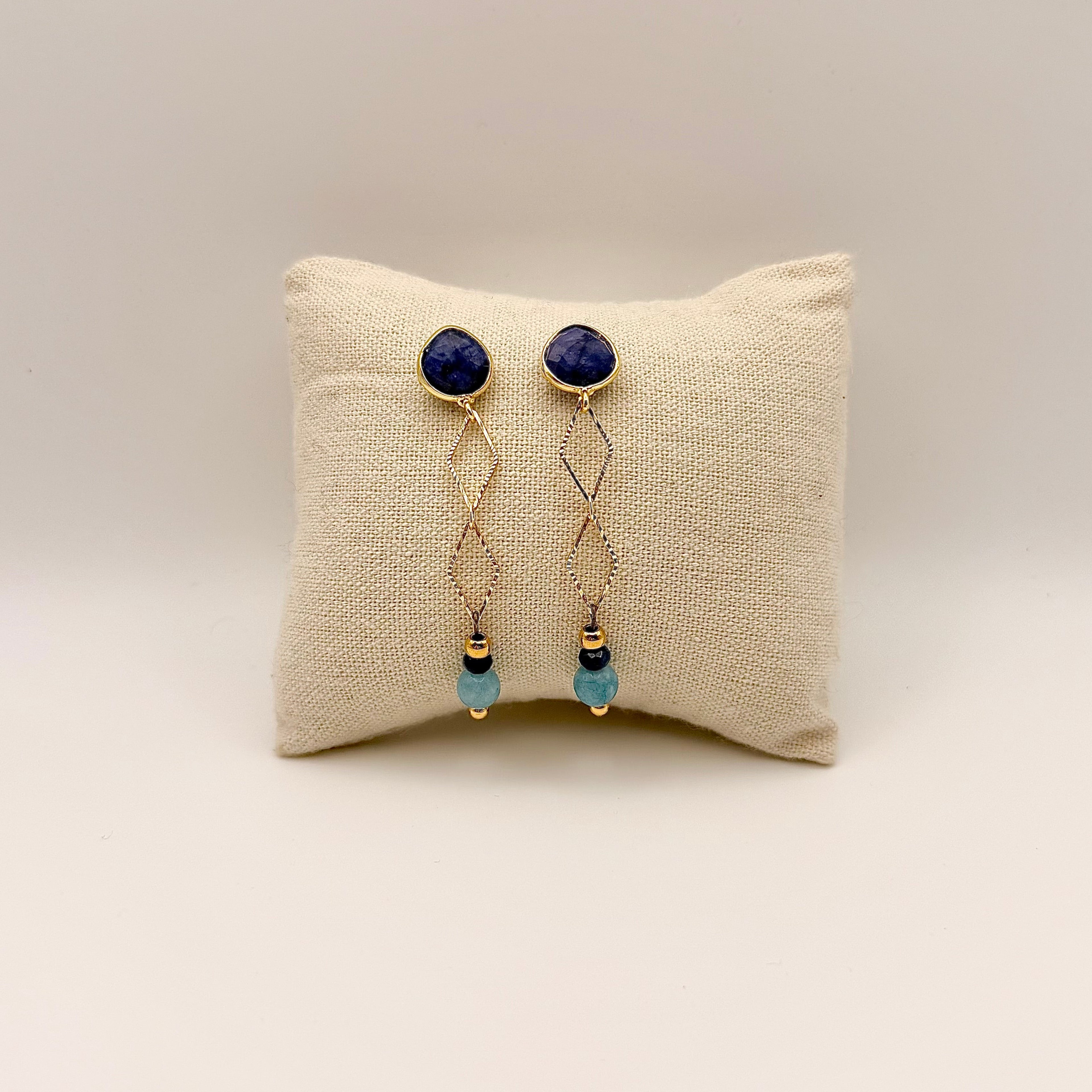 Pendientes Rombos Piedra