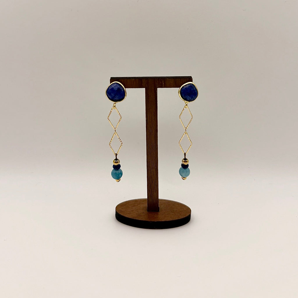 Pendientes Rombos Piedra