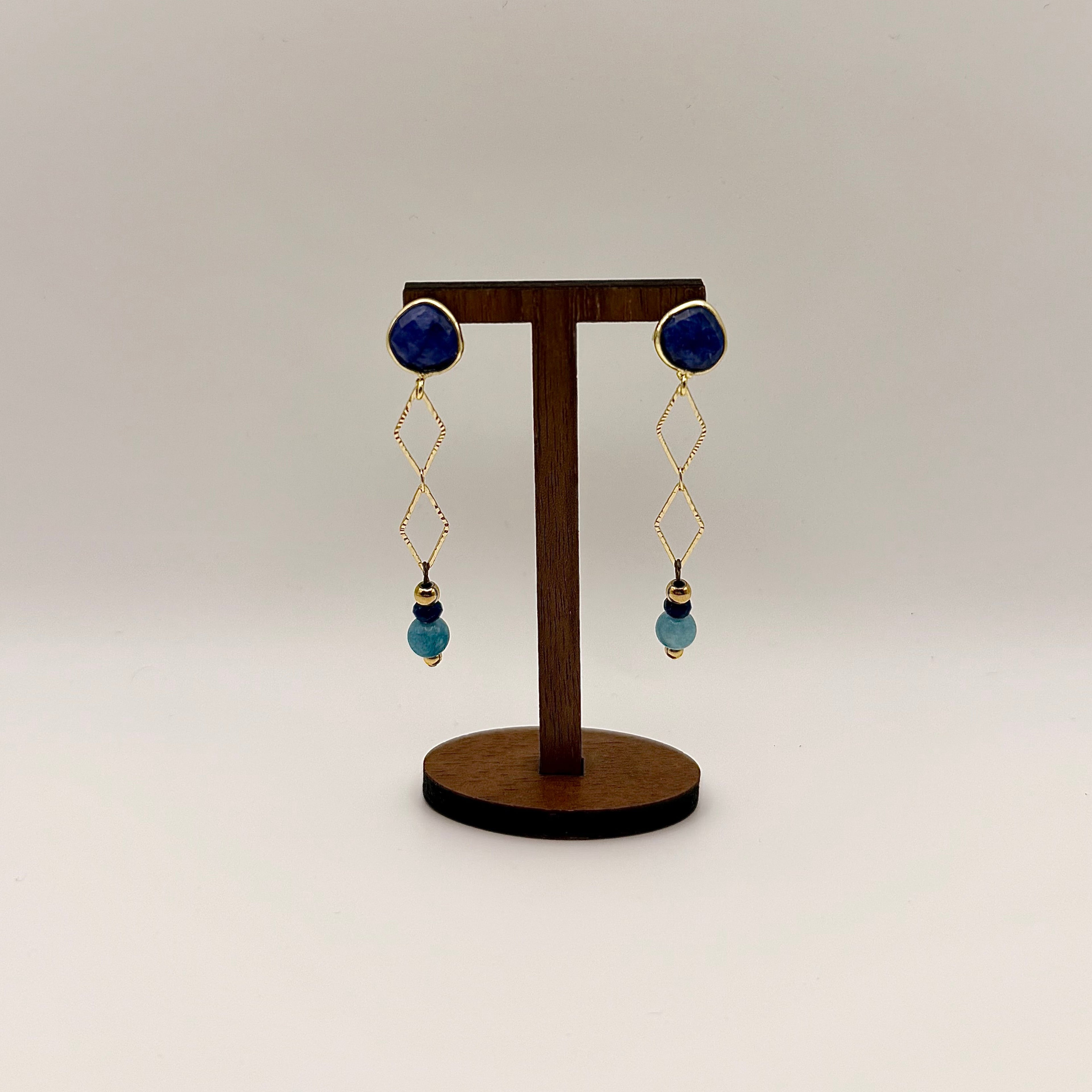 Pendientes Rombos Piedra