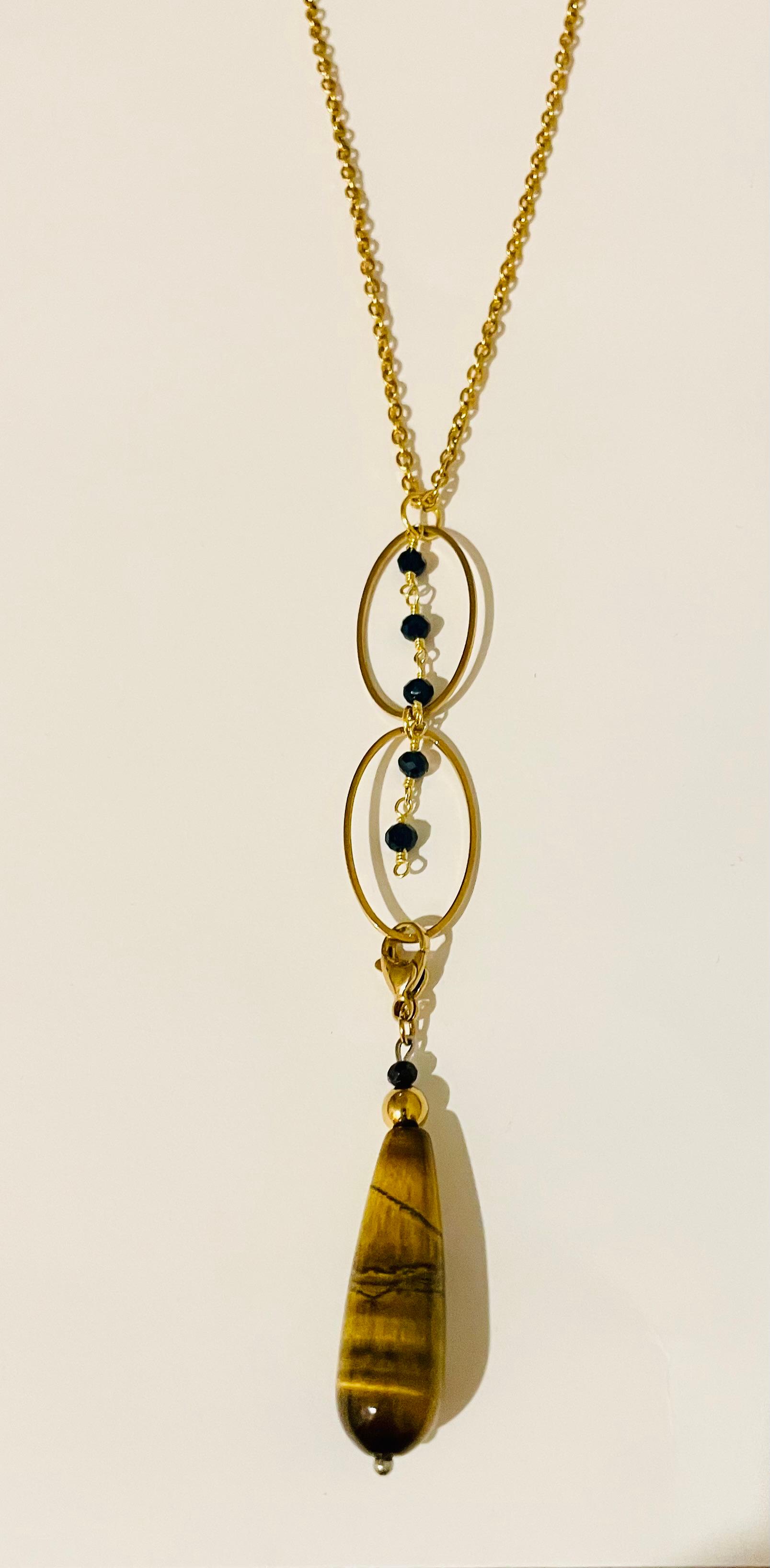 Collar Largo Ojo de Tigre